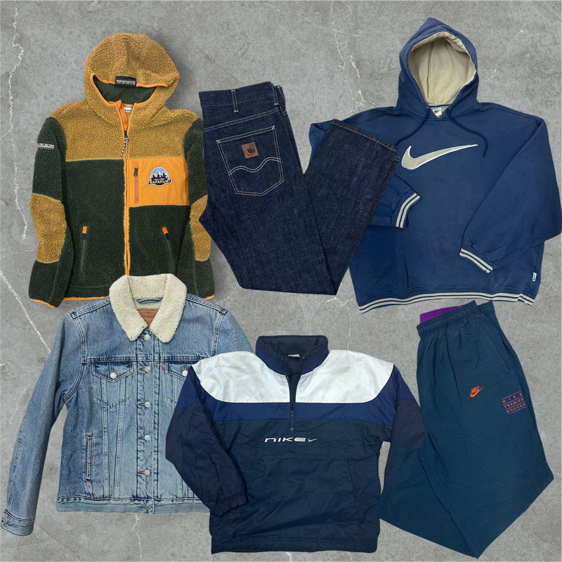 BOX 25KG MAN'S/WOMAN'S - MIX  BRANDED PREMIUM SPORTWEAR 80s/90s