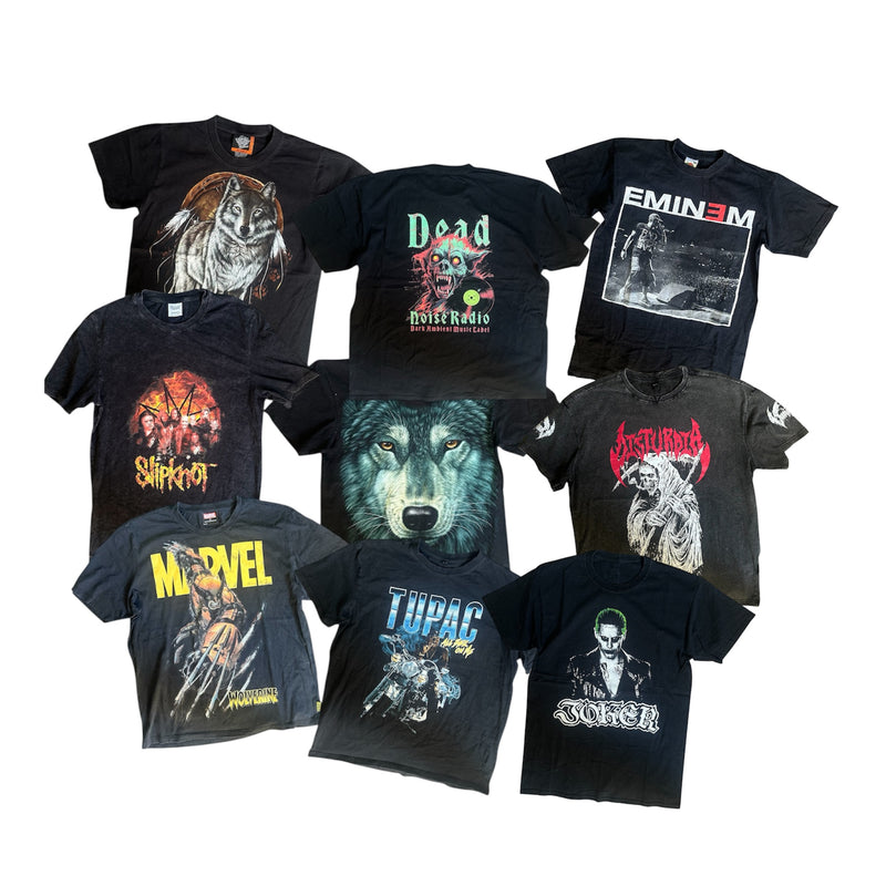 BOX 25KG MIX T-SHIRT UOMO-DONNA METALLICA/ROCK