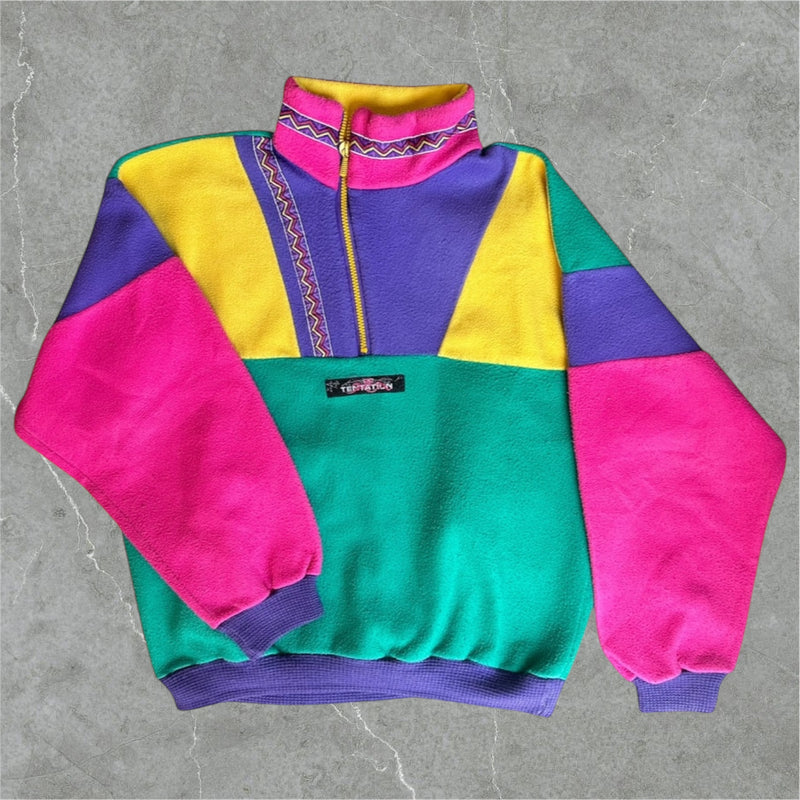 BOX 15KG UNISEX -  COLORFUL FLEECE SWEARTSHIRT 90s