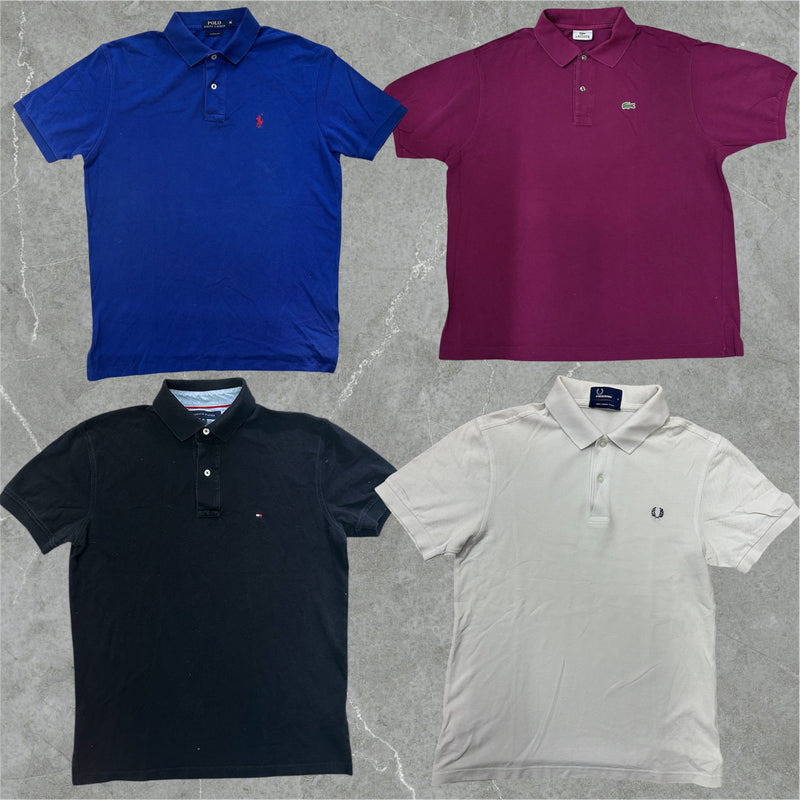 BOX 25KG MAN'S/WOMAN'S - MIX  BRANDED POLO’S LACOSTE,TOMMY,RALPH AND FRED PERRY