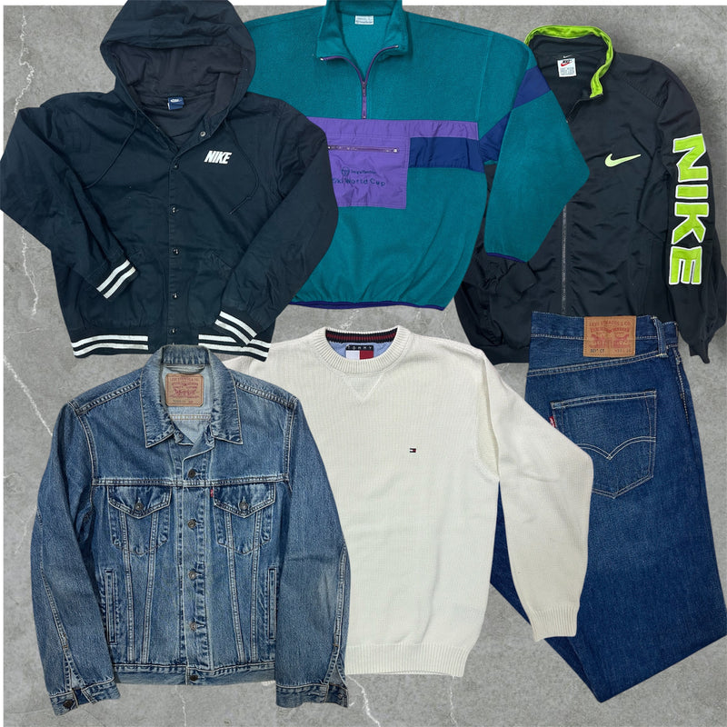 BOX 25KG MAN'S/WOMAN'S - MIX  BRANDED PREMIUM SPORTWEAR 80s/90s