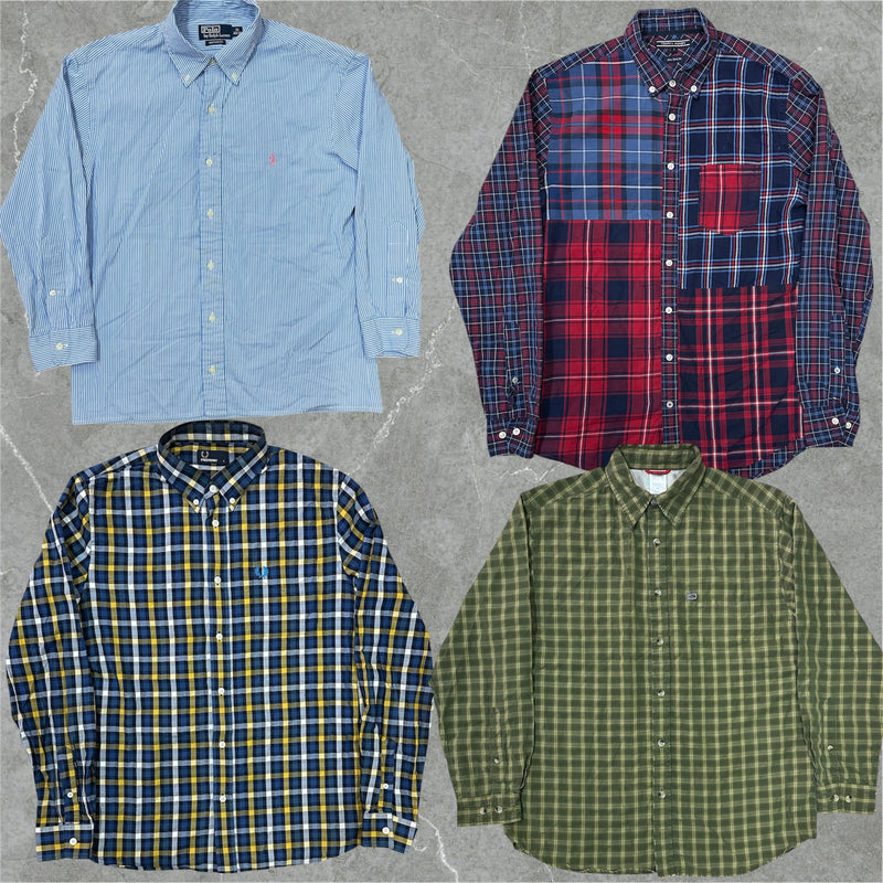 BOX 25KG MAN'S- BRANDED COTTON SHIRTS