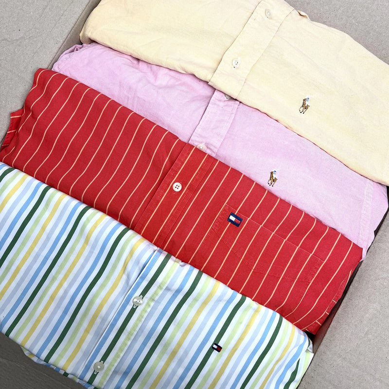 BOX 25KG UOMO - Camicie in Cotone Ralph Lauren e Tommy Hilfiger