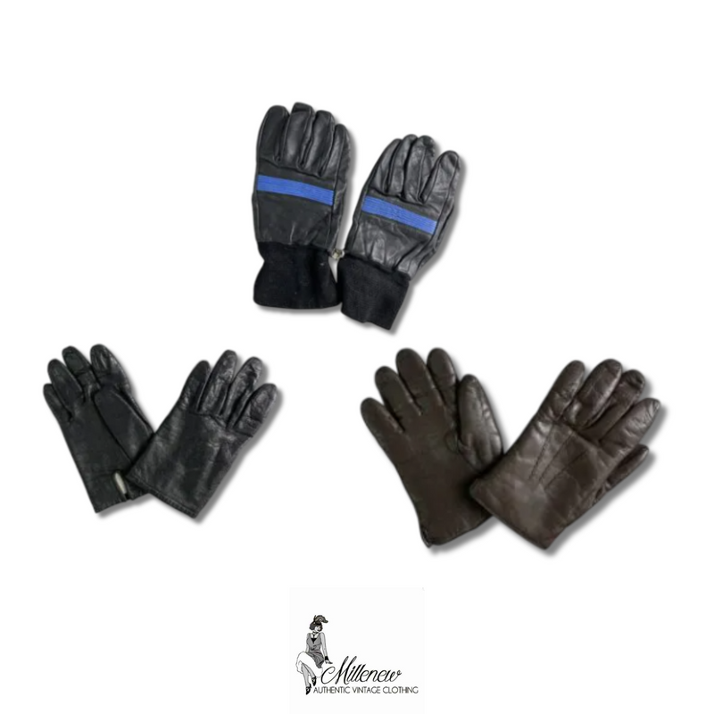 Guanti Vintage in Pelle da Uomo