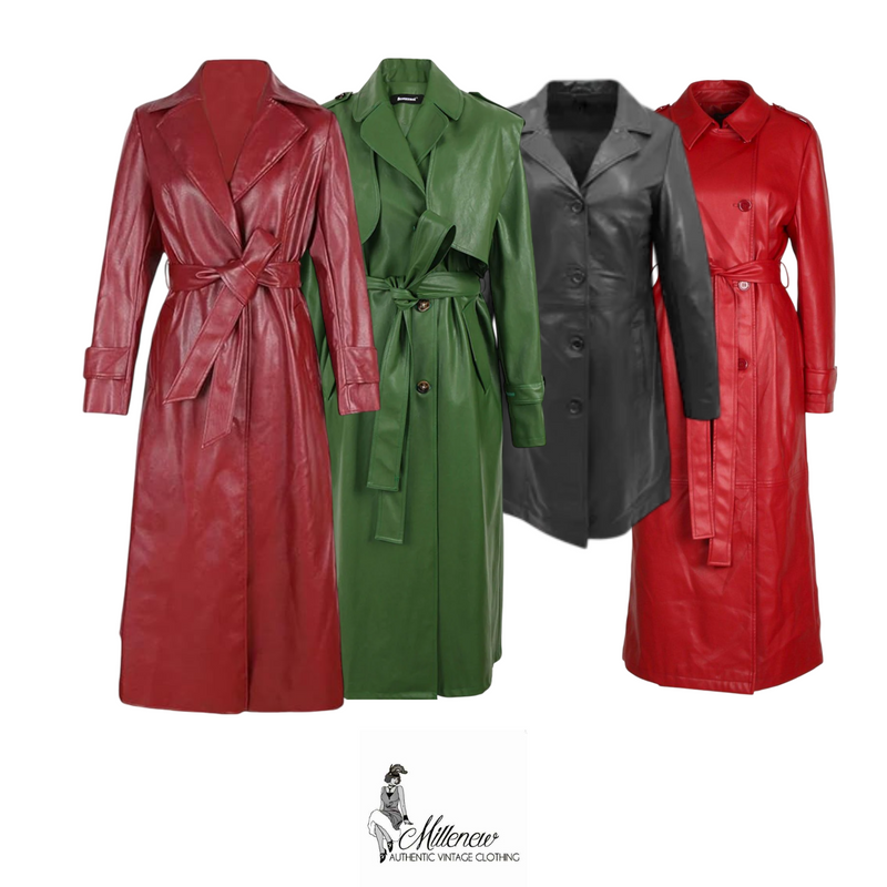 Anni '70 Trench in Pelle da Donna