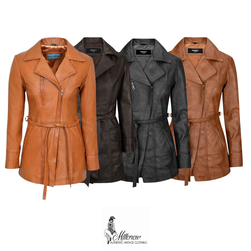 Anni '80/'90 Trench in Pelle da Donna