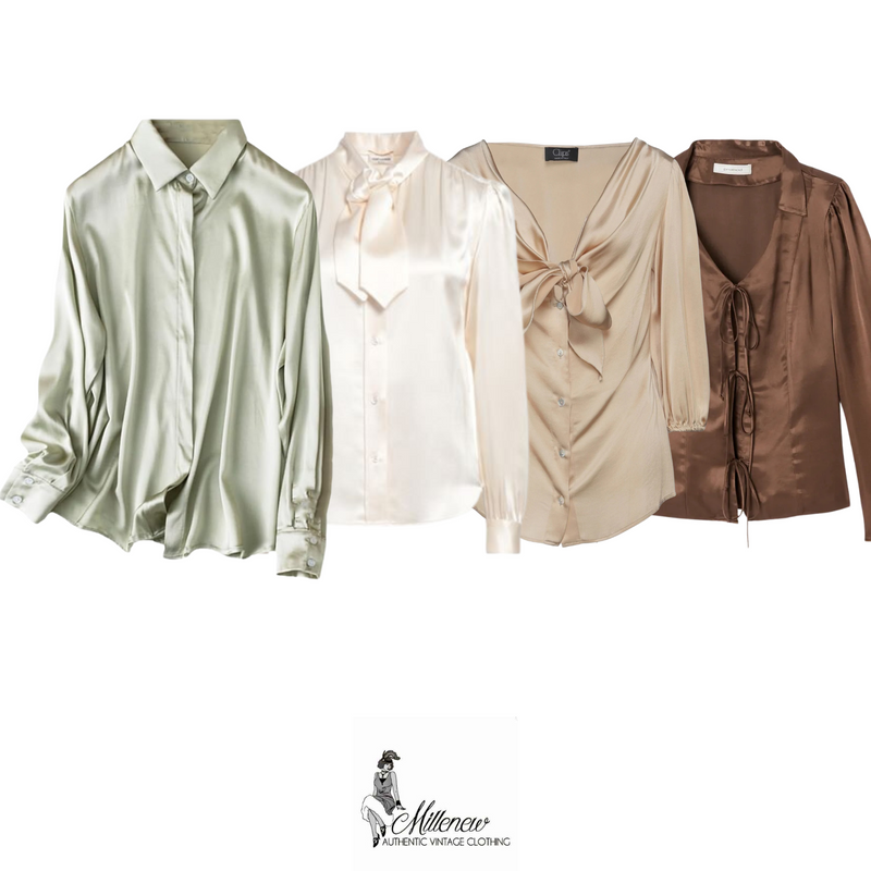 Anni '80/'90 Blouse in Seta Da Donna