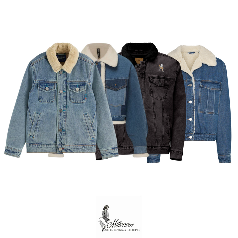 Y2K  Giacche di Jeans Sherpa da Donna